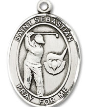 St. Sebastian - Golf Medal and Necklace