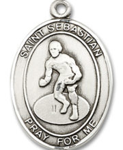 St. Sebastian - Wrestling Medal and Necklace