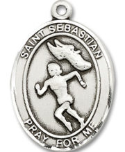 St. Sebastian - Track & Field Medal and Necklace