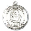 St. Clare Of Assisi Round Medal and Necklace