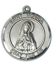 St. Monica Round Medal and Necklace