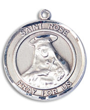 St. Rose Of Lima Round Medal and Necklace