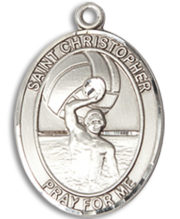 St. Christopher - Water Polo M Medal and Necklace