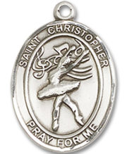 St Christopher - Dance Medal and Necklace