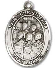 St Christopher - Choir Medal and Necklace