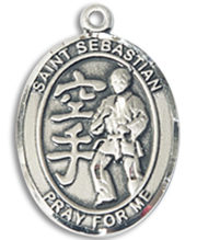 St Sebastian - Karate Medal and Necklace