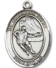 Guardian Angel - Hockey Medal and Necklace