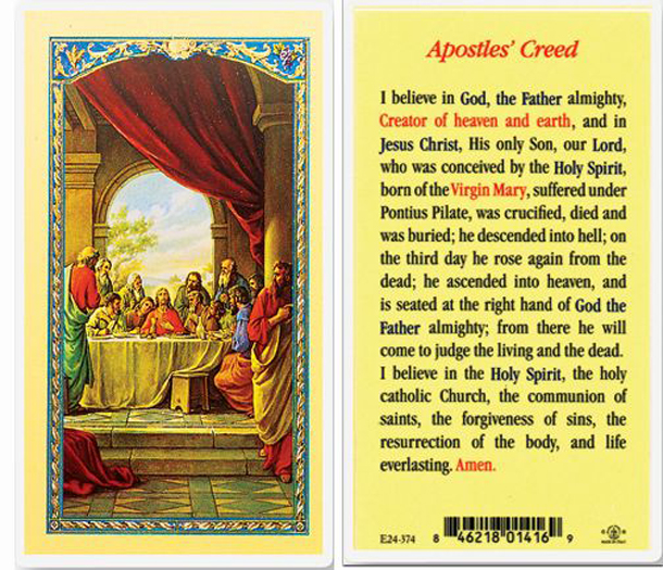 Apostle'S Creed Laminated Prayer Card (2.5'' X 4.5'&apo...