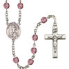 Soccer Amethyst Rosary