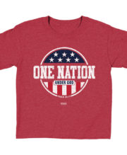 Kids T-Shirt Patriotic One Nation Under God Red