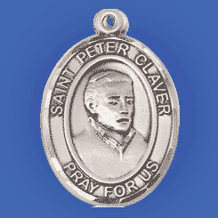 Saint Peter Claver medal necklace