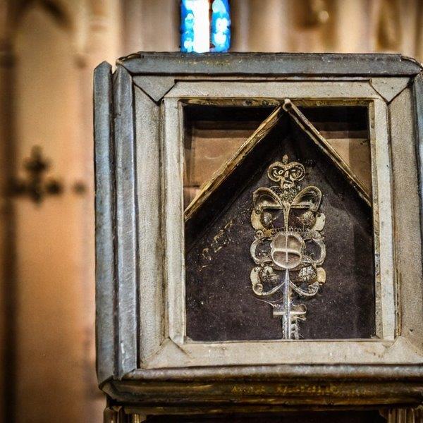 Relic of a saint in a case in a church