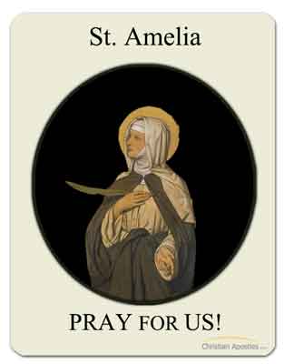 St Amelia Patron Saint of Broken Arms Christian Apostles com