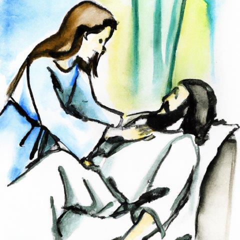 Nurse caring for Jesus