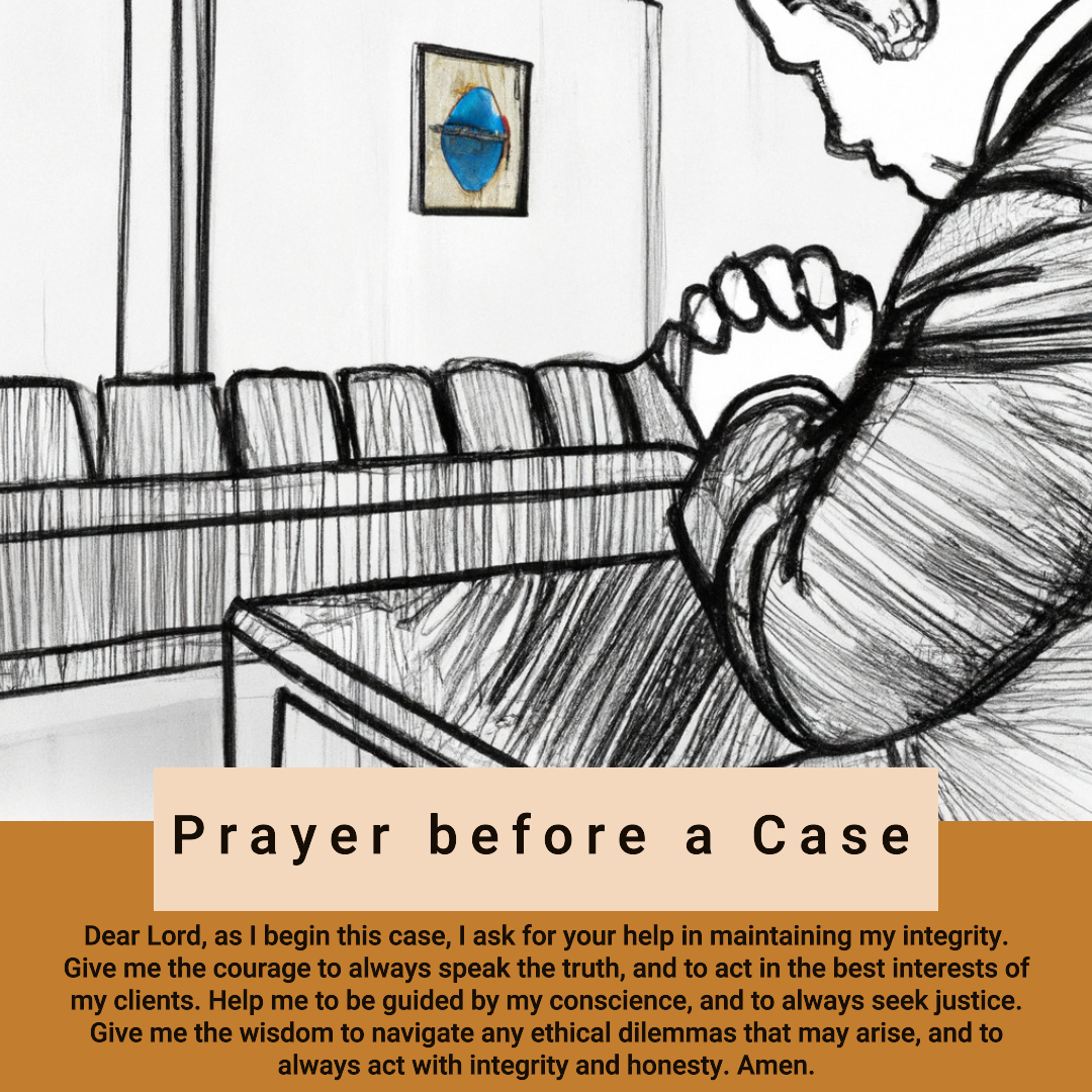 A prayer for lawyers before a case