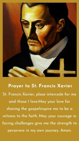 Prayer to Saint Francis Xavier