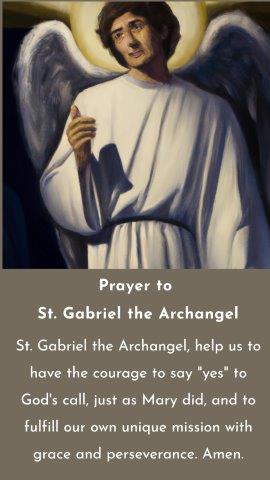 A powerful prayer to St. Gabriel the Archangel