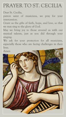 Prayer to St Cecilia