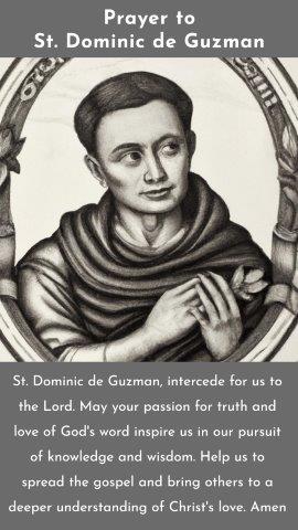 Prayer to St. Dominic de Guzman