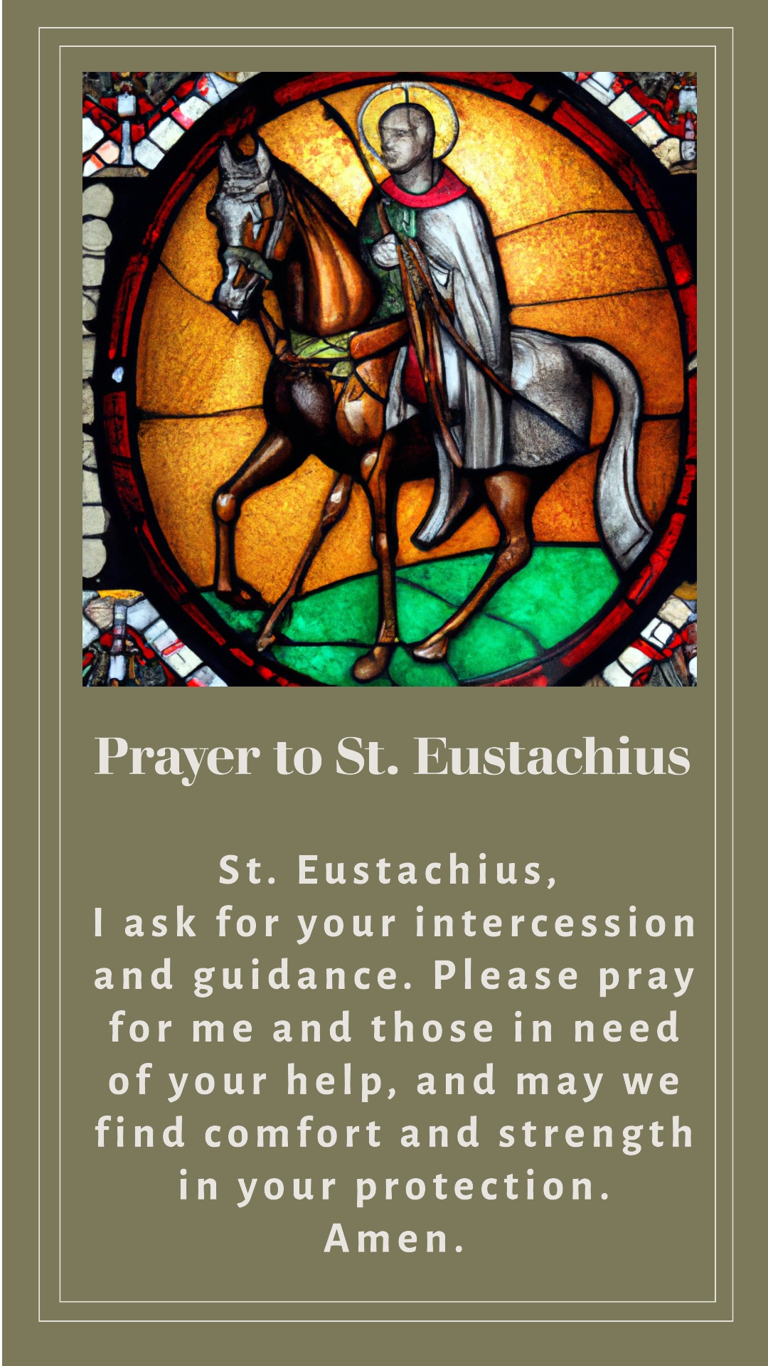 Prayer to St. Eustachius