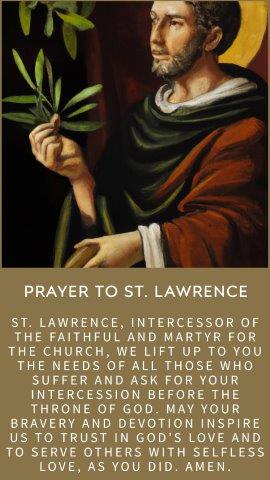 Prayer to St. Lawrence