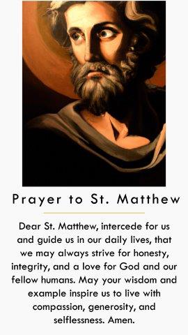 Prayer to St. Matthew the Apostle