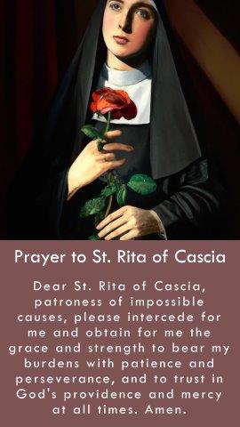 Prayer to St. Rita of Cascia