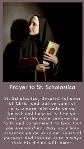 Prayers, Quips and Quotes: St. Scholastica, Feast Day Feb. 10 - The Mystery  of Faith