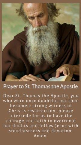 Prayer to St. Thomas the Apostle