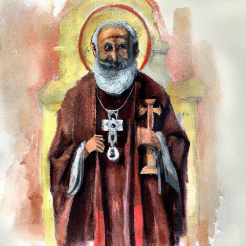 St. Athanasius Watercolor Painting