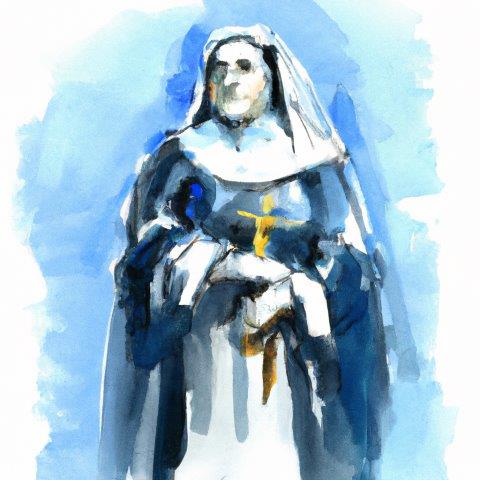 St. Bridget of Sweden watercolor sketch feast day July 23
