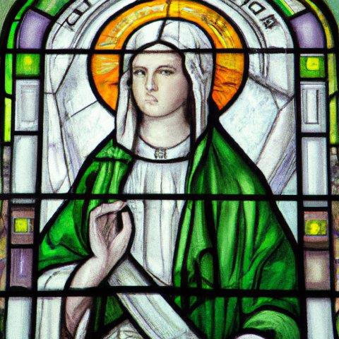 St. Brigid of Ireland Stained Glass Prayers to St. Brigid