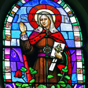 St. Catherine of Sweden Stained Glass Feast Day March 24