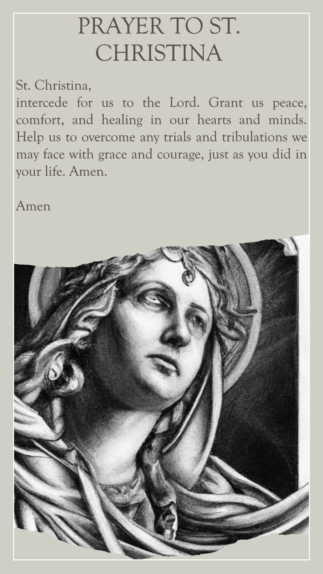 St. Christina the Astonishing Prayer to
