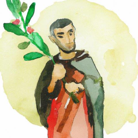St. Valentine of Rome Watercolor
