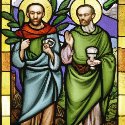 Sts. Cosmas & Damian Stained Glass