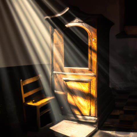 Confessional Booth Sunlight