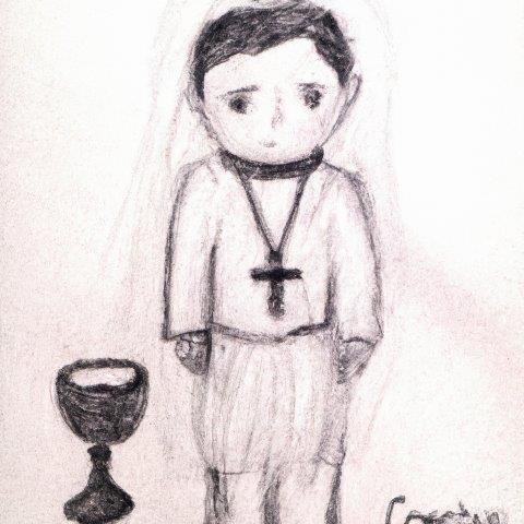 First Communion Boy Drawing