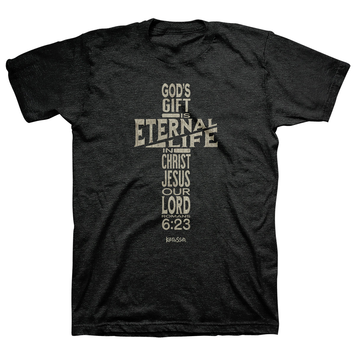 Kerusso Christian T-Shirt Eternal Life Cross – christianapostles.com