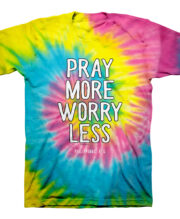 Kerusso Christian Tie Dye T-Shirt Pray More Spiral