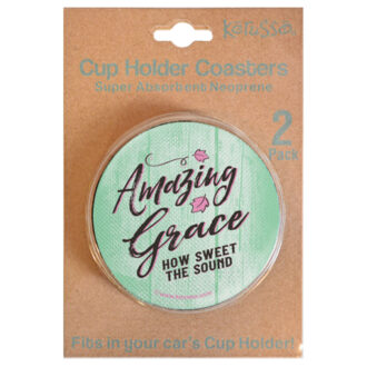 (3 pack) Kerusso Amazing Grace Shiplap Auto Coaster