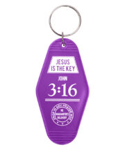 (2 pack) Kerusso Jesus Is The Key Retro Motel Keychain