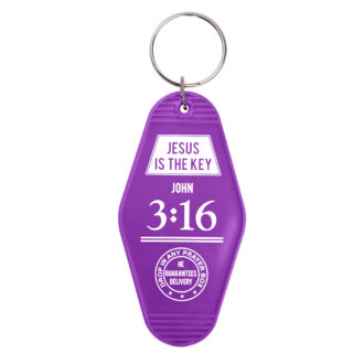 (2 pack) Kerusso Jesus Is The Key Retro Motel Keychain