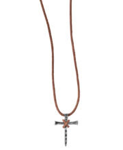 Faith Gear Nail Cross Mens Necklace