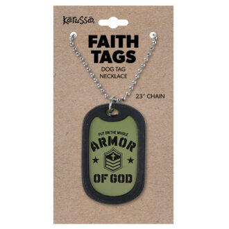 (3 pack) Faith Gear Dogtag Necklace Armor Of God