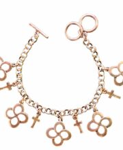 Faith Gear Swirl Cross Gold Womens Bracelet