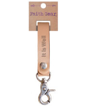 Faith Gear It Is Well Womens Leather Keychain