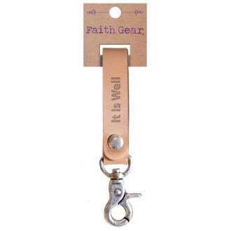 Faith Gear It Is Well Womens Leather Keychain