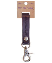 Faith Gear Love Never Fails Womens Leather Keychain