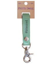 Faith Gear #blessed Womens Leather Keychain